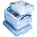 Best Value Really Useful Storage Box 21 Litre Storage Box with 2 Trays Clear