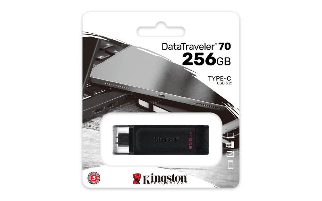 KINGSTON FLASH 256GB USB-C 3.2 Gen 1 DataTraveler 70