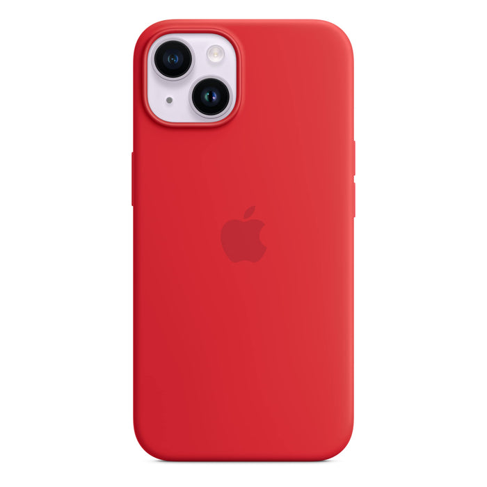 Apple - (PRODUCT) RED - back cover for mobile phone - MagSafe compatibility - silicone - red - for iPhone 14