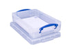 Best Value Really Useful Box 4 Litre Office Storage Box, Clear