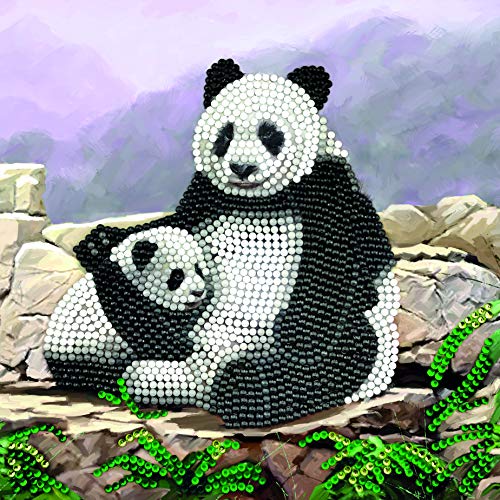 Crystal Art Panda 18 x 18cm Card CCK-A44