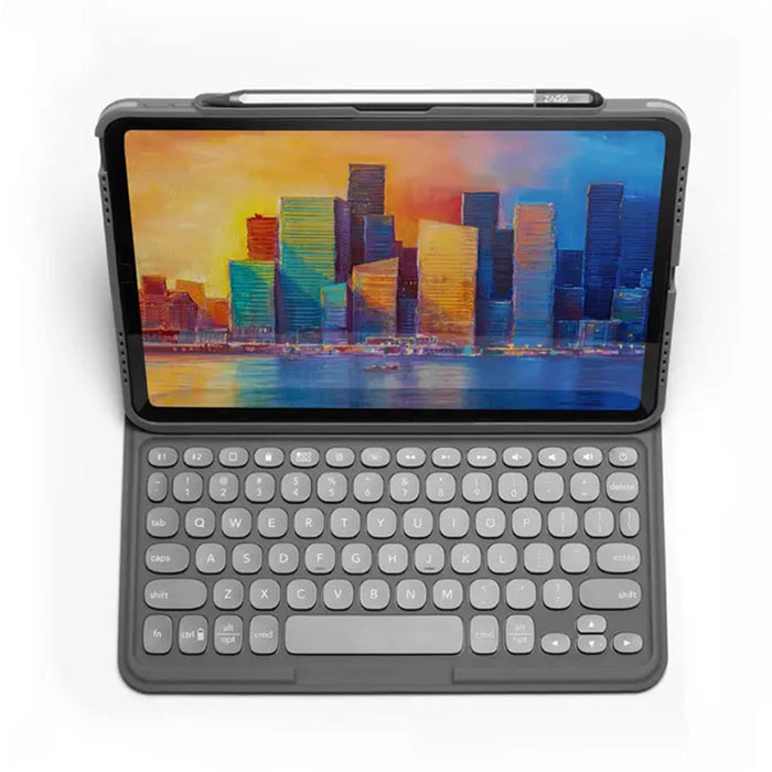 ZAGG Pro Keys - Keyboard and folio case - backlit - Bluetooth - UK - black/grey keyboard, black/grey case - for Apple 11-inch iPad Pro (1st generation, 2nd generation, 3rd generation)