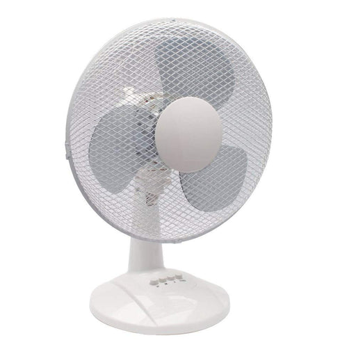 Q-Connect 12 Inch Desk Fan White