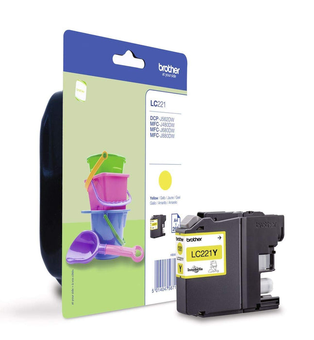 Best Value Brother LC-221Y Inkjet Cartridge, Standard Yield, Yellow, Brother Genuine Supplies