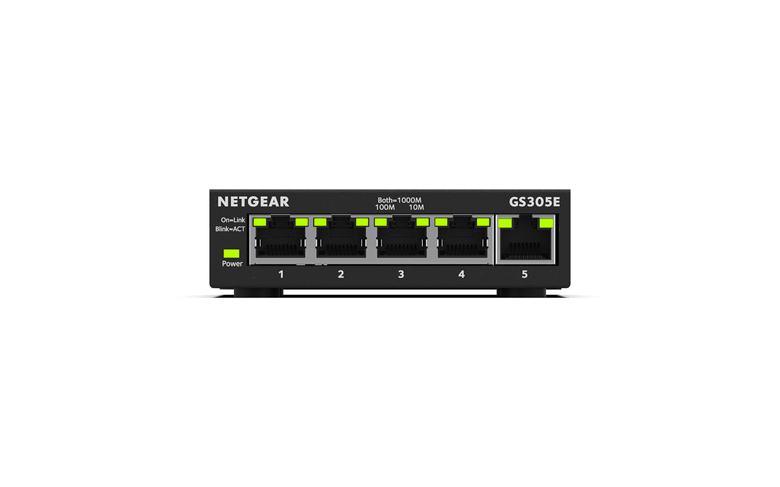 Best Value NETGEAR 5-Port Gigabit Ethernet Smart Managed Plus, Network Switch, Hub, Internet Splitter (GS305E)