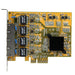 StarTech.com ST1000SPEX43 4-Port PCIe Gigabit Network Adapter Card ,Yellow