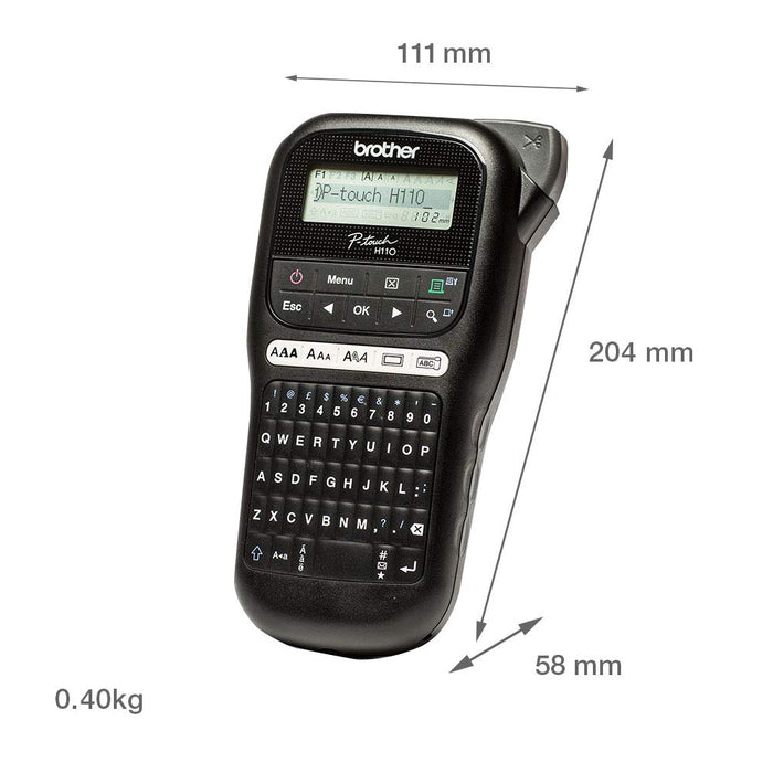 Best Value Brother PT-H110 Label Maker, P-Touch Labeller, QWERTY Keyboard, Handheld