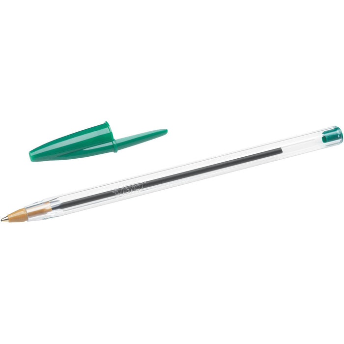 Best Value BIC Cristal Original Ballpoint Pens Medium Point (1.0 mm) - Green, Box of 50