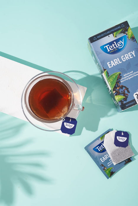 Tetley Earl Grey Tea Bags Individually Wrapped and Enveloped (Pack 25)