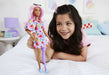 Barbie Fashionista - Off-Shoulder Floral Dress Prosthetic Leg Doll NR189 //HBV21-9633