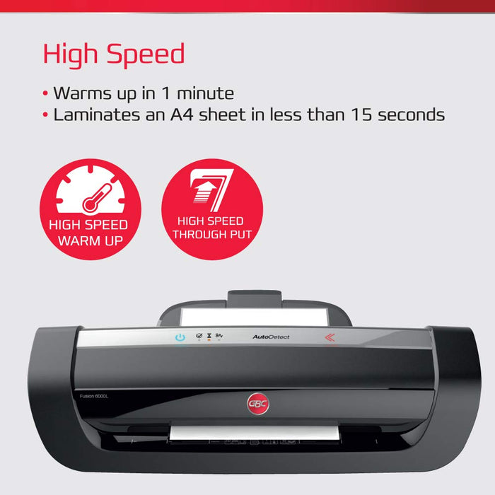 Best Value GBC 4402134 A3 Fusion 6000L Large Office Laminator, Black