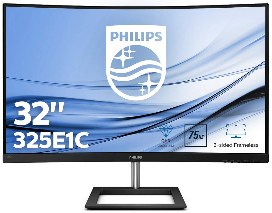 Best Value Philips 325E1C/00 31.5" Widescreen VA W-LED Black Curved Monitor (2560x1440/4MS/VGA/HDMI/DP)