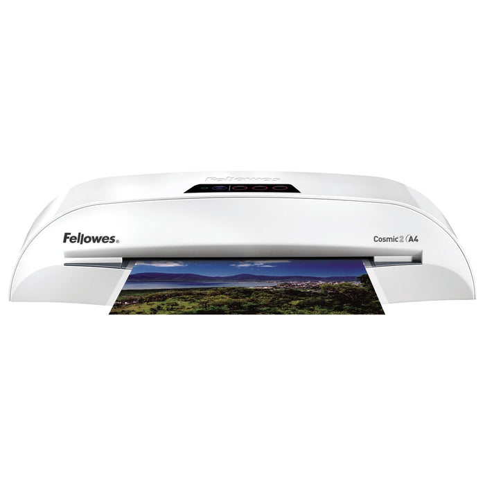 Best Value Fellowes Cosmic 2 A4 Home Office Laminator, 80-125 Micron, Including 10 Free Pouches