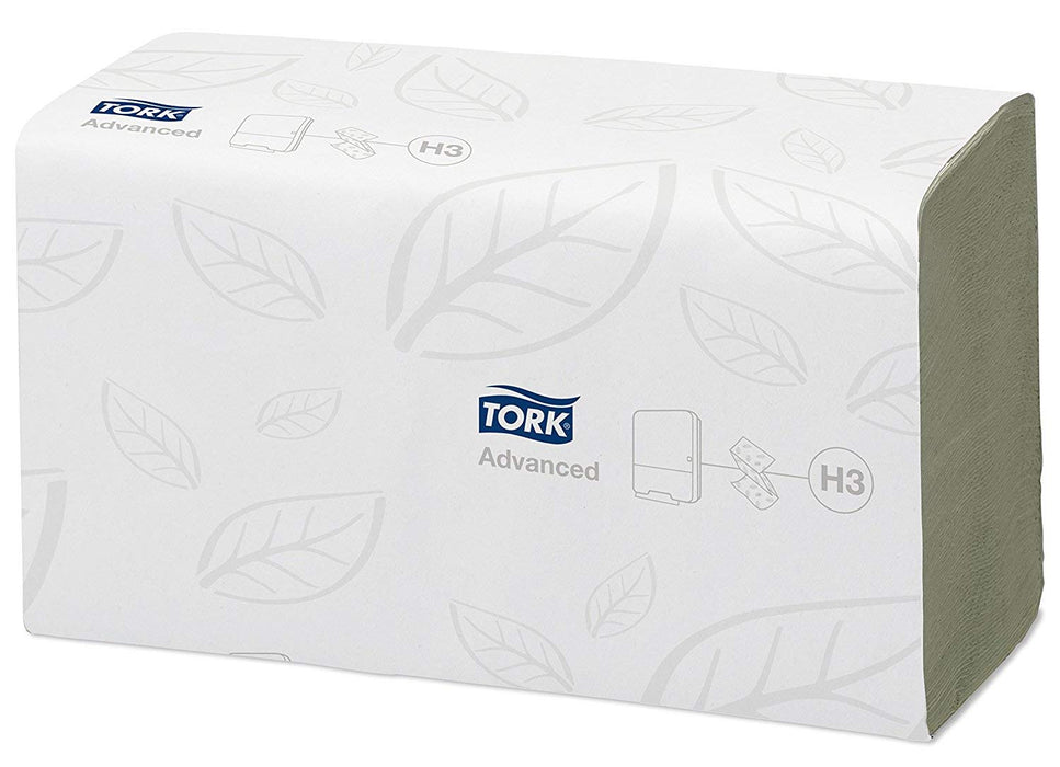 Best Value Tork Singlefold Paper Hand Towels 290179 - H3 Advanced Folded Paper Towels for Commercial Dispensers - Absorbent, Tear-Resistant, 2-Ply, Green - 15 x 250 Sheets