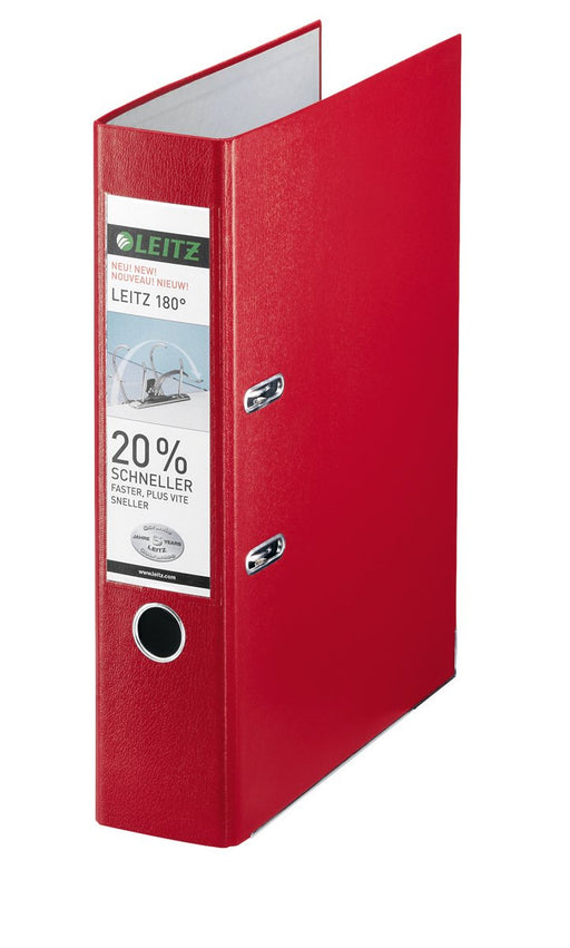 Best Value Leitz Lever Arch File, Red, Plastic, Foolscap, 8 cm spine, 11100025