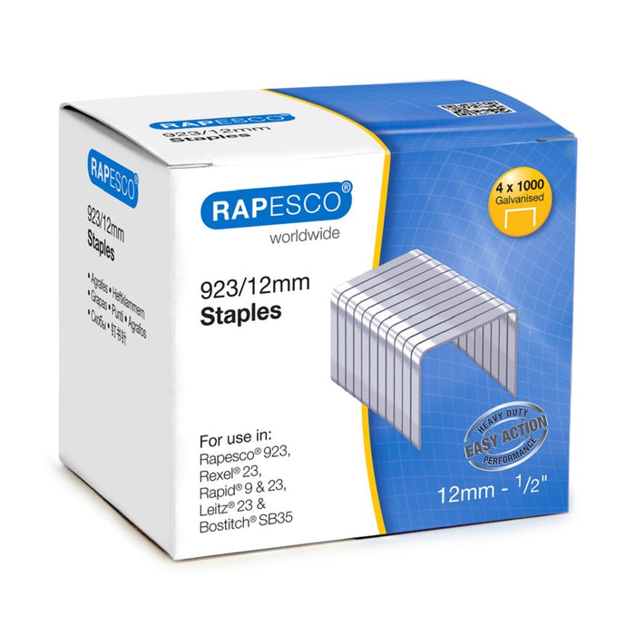 Best Value Rapesco S92312Z3 12 mm Galvanised Staples - Silver