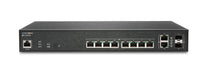 SonicWall Switch SWS12-10FPOE - Switch - Managed - 10 x 10/100/1000 (PoE+) + 2 x Gigabit SFP - desktop - PoE+ (130 W) - with 3 years 24x7 Support