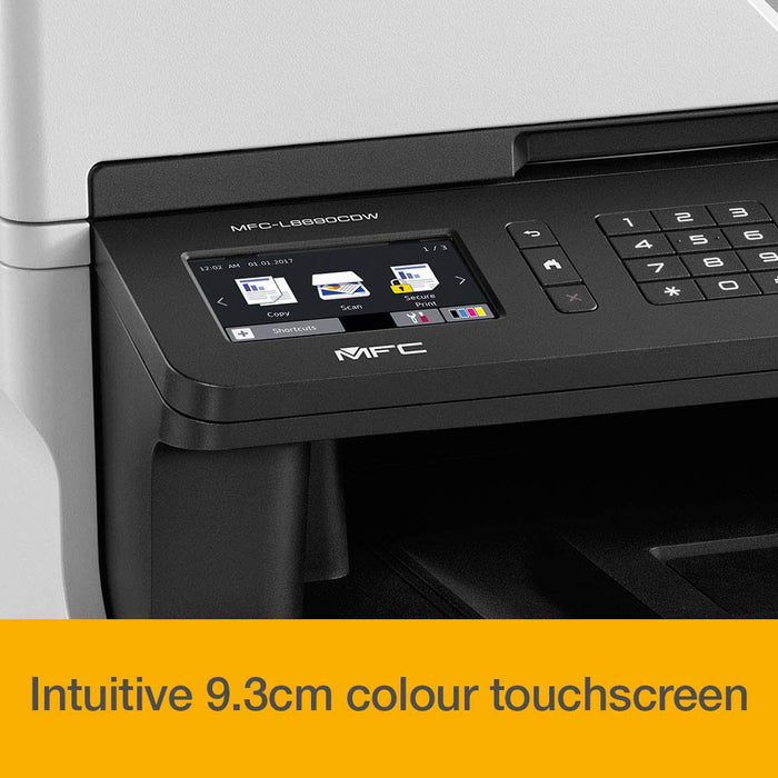 Best Value Brother MFC-L8690CDW A4 Colour Laser Printer, Wireless, PC Connected and Network, Print, Copy, Scan, Fax and 2 Sided Printing