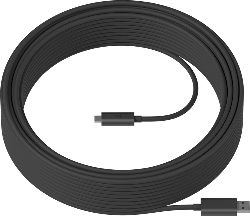 Logitech (10 m) verlängertes SuperSpeed ​​USB 3.2 Gen 2 10-Gbit/s-Kabel (Graphit)