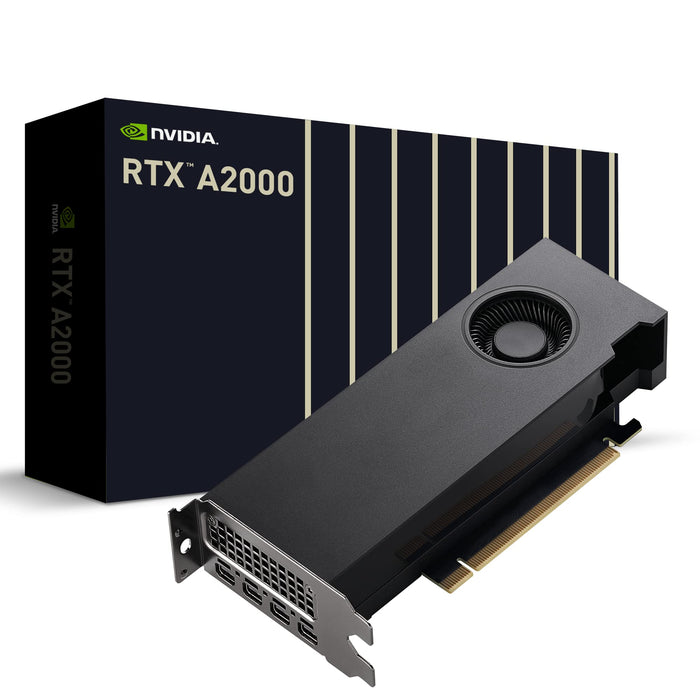 NVIDIA RTX A2000 - Graphics card - RTX A2000 - 12 GB GDDR6 - PCIe 4.0 x16 - 4 x Mini DisplayPort