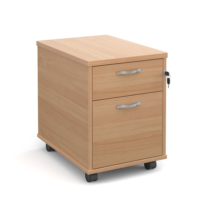 Best Value DAMS 2 Drawer Mobile Pedestal-Beech, 60x42.6x56.7 cm