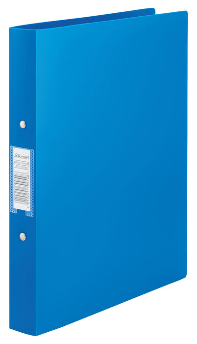 Best Value Rexel 13422BU 25 mm A4 Polyprop 2-OR Budget Ring Binder - Blue (Pack of 10)