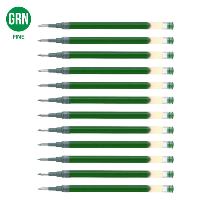 Best Value Pilot Pen G207 Green Gel Ink Refill Replacement Spare For G2, AlphaGel, G23, G2ex, Gel-X, Begreen G-Knock, ExecuGel & B2P Ballpoint Pens BLS-G2-7 (Pack Of 12)