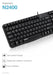 Best Value Rapoo N2400 Wired Spill-resistant Keyboard Black UK Layout