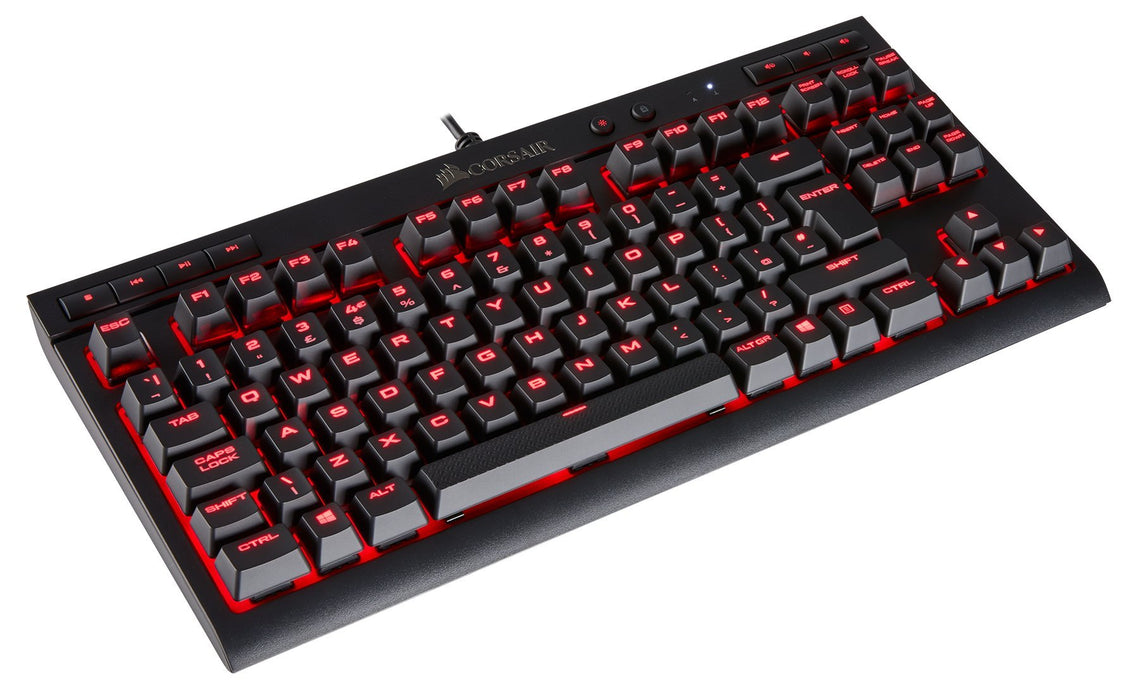 Best Value Corsair Gaming CH-9115020-UK K63 Cherry MX Red Backlit 10 Key-Less UK Mechanical Gaming Keyboard - Black