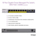 Best Value NETGEAR GS110TPP 10-Port Gigabit Ethernet Smart Managed Pro PoE Switch with 8 x PoE+ 120W, Desktop/Wall Mount