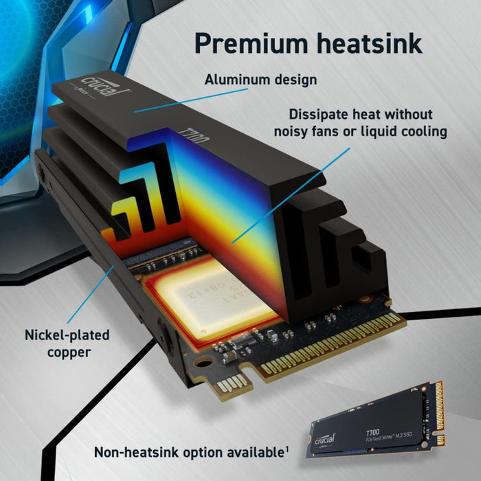 Crucial T700 4TB PCIe Gen5 NVMe M.2 SSD