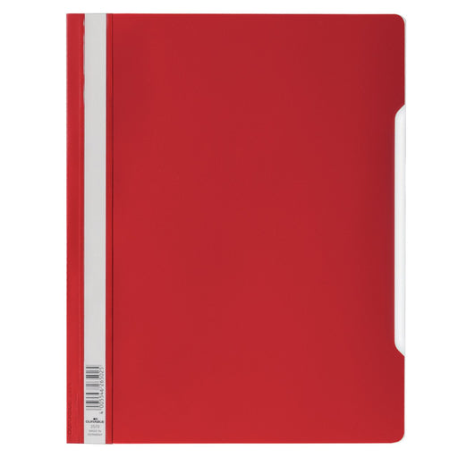 Best Value Durable Clear View Folder/Report File A4, Red, Extra Wide, Pack of 50, 257003