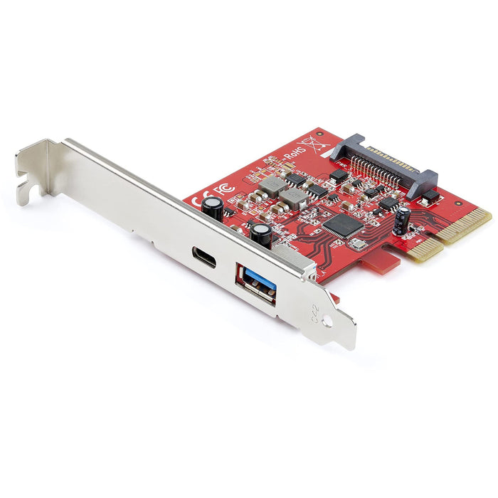 StarTech 2 Port 10Gbps USB A and USB C PCI Express Host Controller Card Adapter