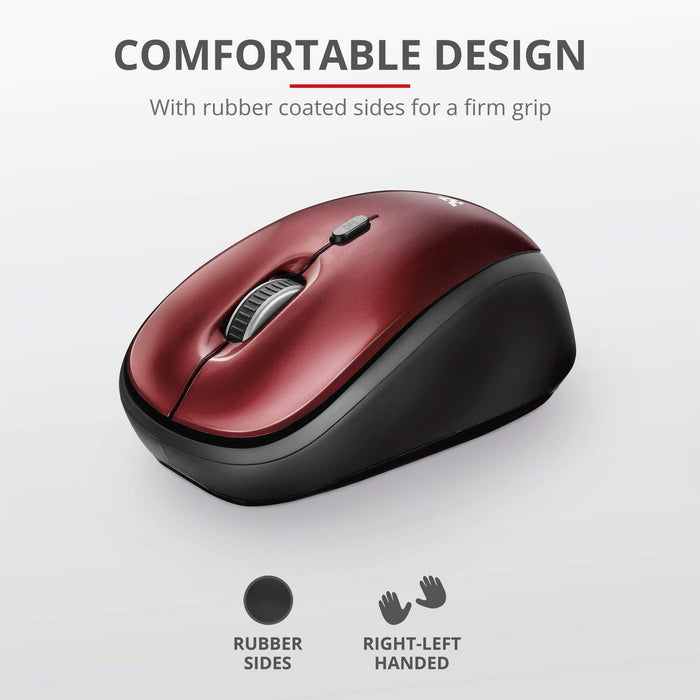 Trust Yvi 1600 DPI Wireless Optical Mouse Red