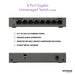 ProSAFE 8-Port Gigabit SOHO Ethernet Unmanaged Switch (Metal / Fan-less Design)