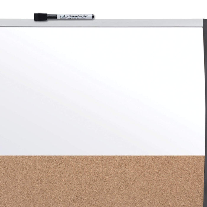 Best Value Rexel Magnetic Dry Wipe Personal Whiteboard / Cork Noticeboard, 585 x 430 mm, Arched Frame, Includes Marker, Magnets and Fitting Kit, White, 1903810