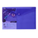 Best Value Snopake 11162 Polyfile Foolscap Popper Wallet File with Press Stud Electra Purple (Pack of 5)