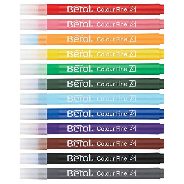 Best Value Berol Felt Tip Colouring Pens, Fine Point (0.6mm), Assorted Colours, Class Pack of 288