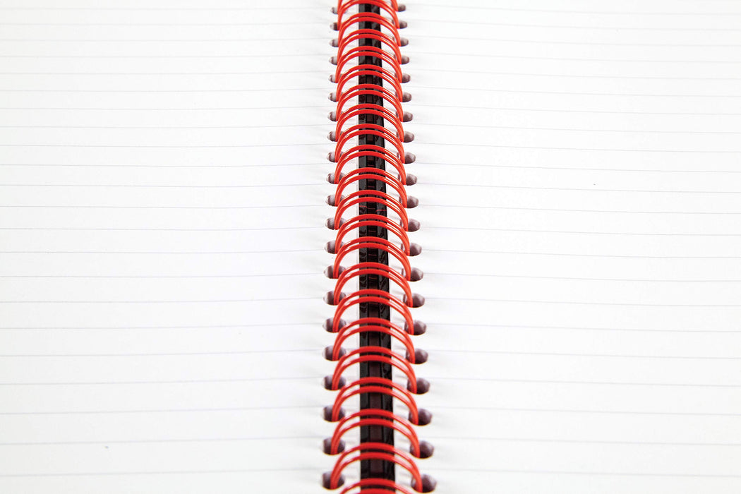 Best Value Oxford Black n' Red A4 Glossy Hardback Wirebound Notebook, Ruled, 140 Page, 1 Notebook