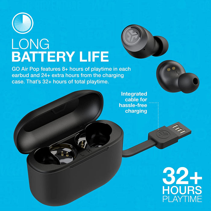 JLab Go Air Pop True Wireless Earbuds - Black