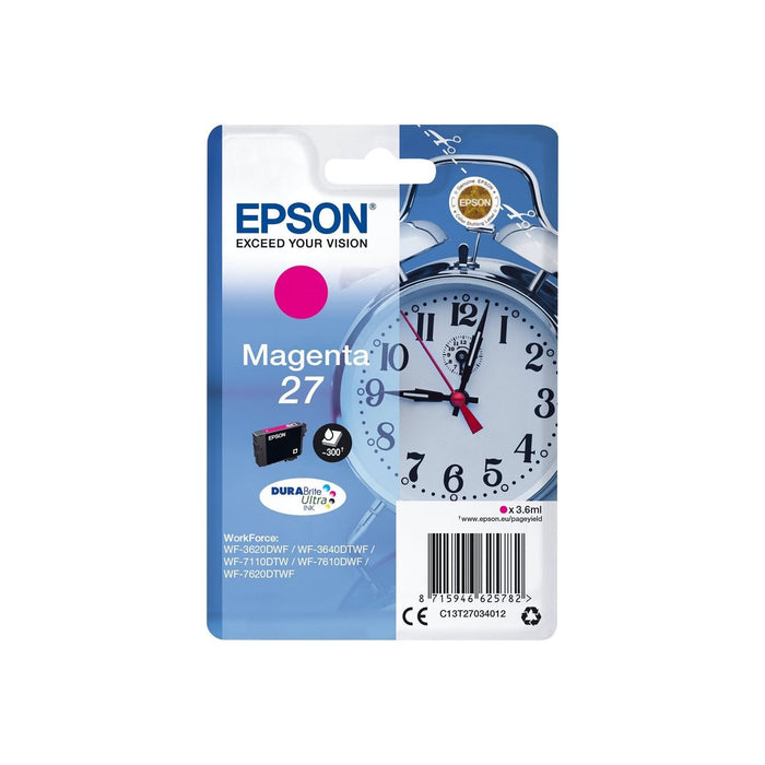 Best Value Epson Alarm Clock C13T27034012 (Yield 300 pages) Magenta 3.6ml Ink Cartridge