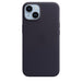 Apple - Back cover for mobile phone - MagSafe compatibility - leather - midnight - for iPhone 14