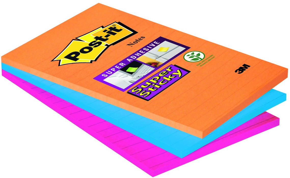 Best Value Post-it Super Sticky Note Pad, Bangkok color collection, 101 x 152 mm (Pack of 3),696046