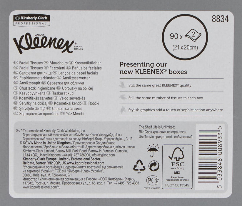 Best Value Kleenex two ply white facial tissues, CUBE