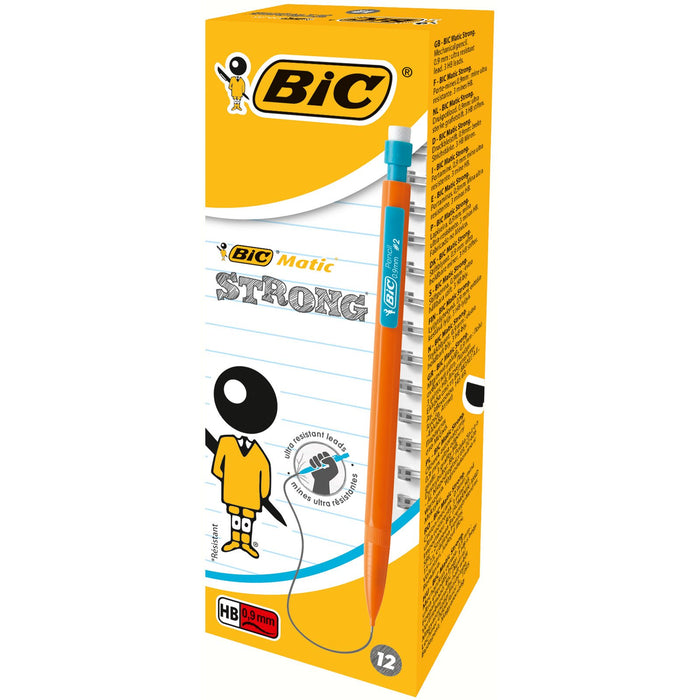 Best Value BIC Matic Strong 0.9 mm HB Mechanical Pencils - Assorted Body Colours, Box of 12