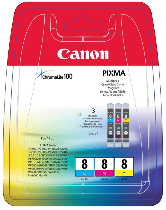 Best Value Canon 0621B029 CLI8 Inkcart - Cyan/Magenta/Yellow