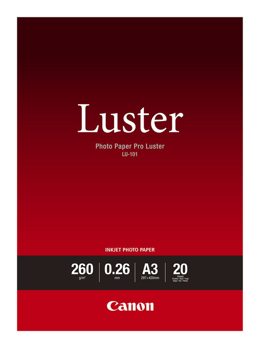 Best Value Canon A3 Luster Paper (20 Sheets) White