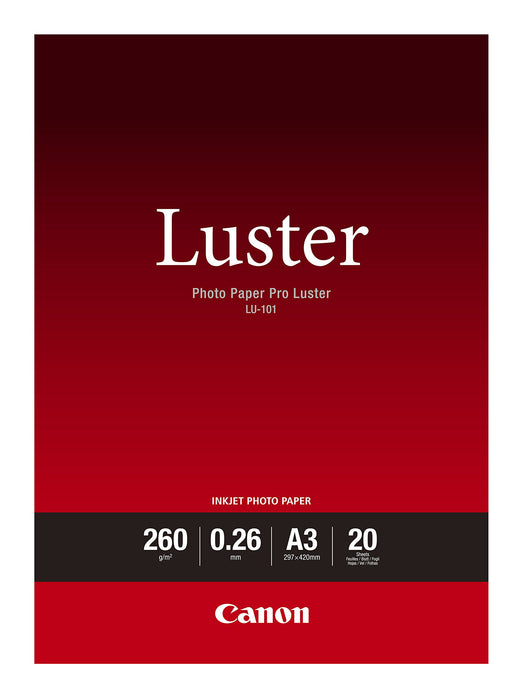 Best Value Canon A3 Luster Paper (20 Sheets) White