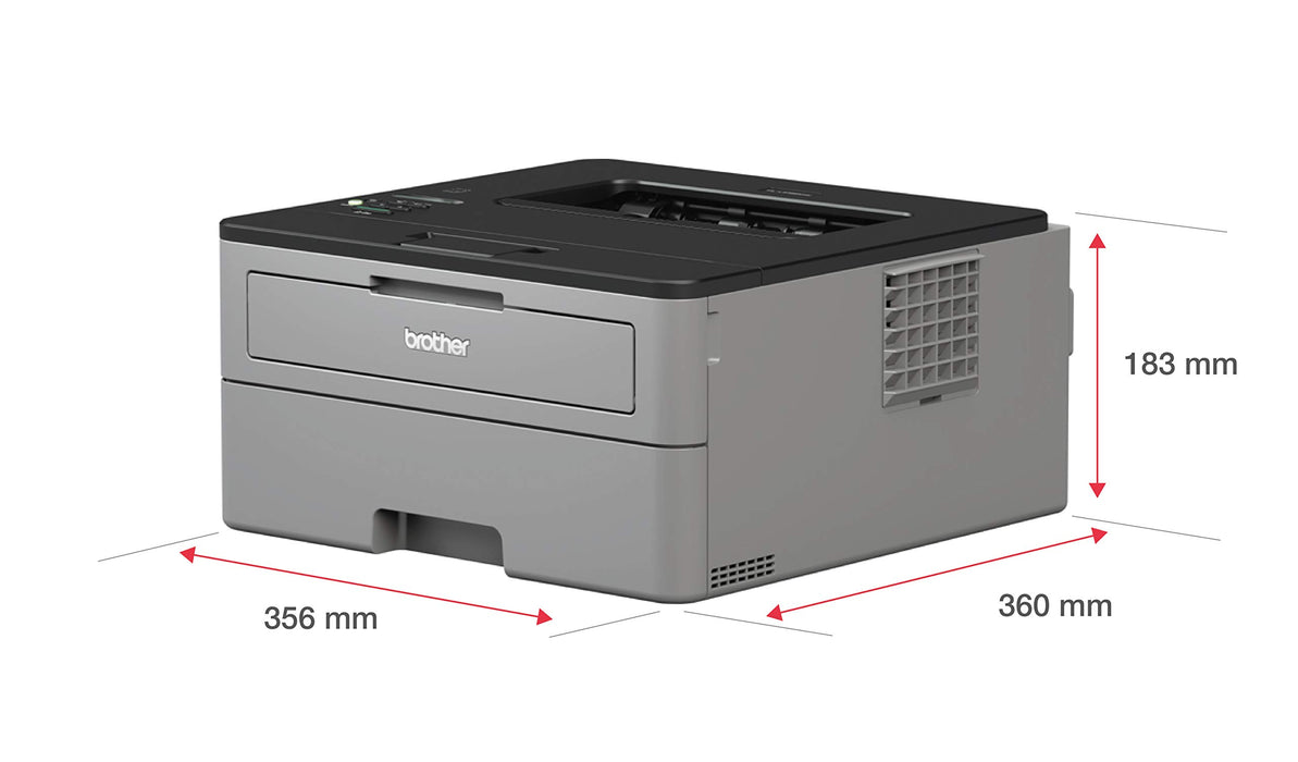 Best Value Brother HL-L2350DW Mono Laser Printer, Wireless and PC Connected, Print and 2 Sided Printing, A4