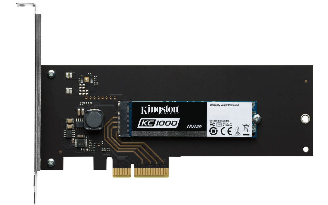 Best Value Kingston SKC1000H/960G KC1000 NVMe PCIe 960 GB HHHL PCI Express 3.0 Solid State Drive, Black